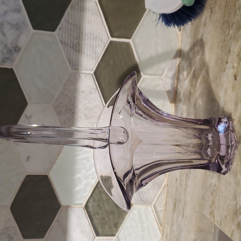 Amethyst glass basket